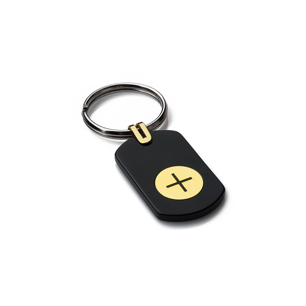 Rockman Jewelry Button Gold Key Ring (Small)