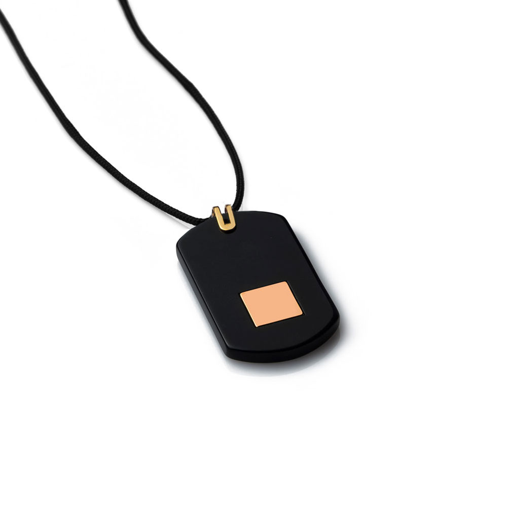 Square Gold Tag Necklace